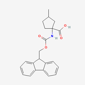 molecular formula C22H23NO4 B2490247 1-({[(9H-fluoren-9-yl)methoxy]carbonyl}amino)-3-methylcyclopentane-1-carboxylic acid CAS No. 1702436-86-9