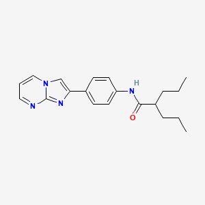 molecular formula C20H24N4O B2490248 N-(4-(imidazo[1,2-a]pyrimidin-2-yl)phenyl)-2-propylpentanamide CAS No. 862811-11-8