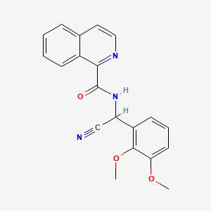 molecular formula C20H17N3O3 B2490249 N-[cyano(2,3-dimethoxyphenyl)methyl]isoquinoline-1-carboxamide CAS No. 1384750-59-7