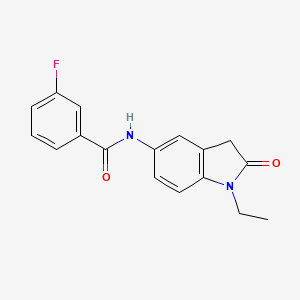 molecular formula C17H15FN2O2 B2490255 N-(1-ethyl-2-oxoindolin-5-yl)-3-fluorobenzamide CAS No. 921773-57-1