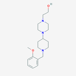 molecular formula C19H31N3O2 B249026 2-{4-[1-(2-Methoxybenzyl)-4-piperidinyl]-1-piperazinyl}ethanol 