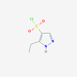 molecular formula C5H7ClN2O2S B2490263 3-Ethyl-1H-pyrazole-4-sulfonyl chloride CAS No. 1935221-91-2