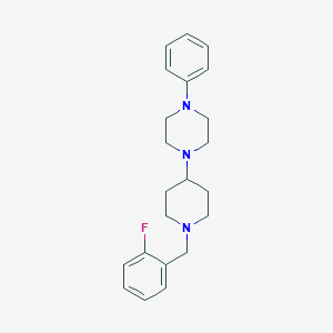 molecular formula C22H28FN3 B249027 1-[1-(2-Fluorobenzyl)piperidin-4-yl]-4-phenylpiperazine 