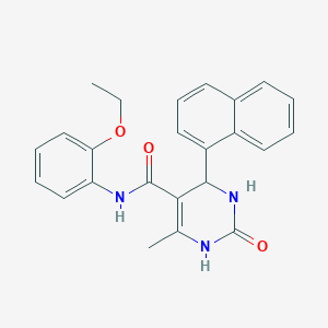 molecular formula C24H23N3O3 B2490277 N-(2-ethoxyphenyl)-6-methyl-4-(naphthalen-1-yl)-2-oxo-1,2,3,4-tetrahydropyrimidine-5-carboxamide CAS No. 361182-33-4