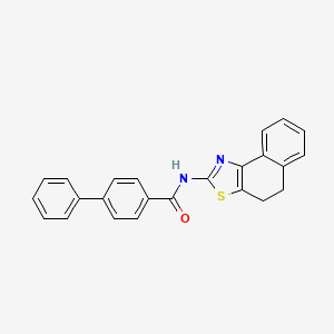 molecular formula C24H18N2OS B2490279 N-(4,5-dihydrobenzo[e][1,3]benzothiazol-2-yl)-4-phenylbenzamide CAS No. 391229-70-2