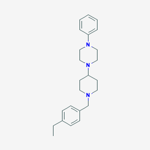 molecular formula C24H33N3 B249028 1-[1-(4-Ethylbenzyl)-4-piperidinyl]-4-phenylpiperazine 