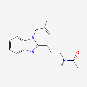 molecular formula C16H21N3O B2490281 N-[3-[1-(2-methylprop-2-enyl)benzimidazol-2-yl]propyl]acetamide CAS No. 881433-10-9