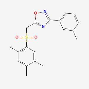 3-(3-methylphenyl)-5-[(2,4,5-trimethylbenzenesulfonyl)methyl]-1,2,4-oxadiazole