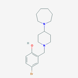 molecular formula C18H27BrN2O B249029 2-{[4-(1-Azepanyl)-1-piperidinyl]methyl}-4-bromophenol 