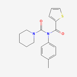 molecular formula C18H20N2O2S B2490309 N-(thiophene-2-carbonyl)-N-(p-tolyl)piperidine-1-carboxamide CAS No. 899992-65-5