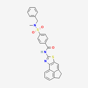 molecular formula C28H23N3O3S2 B2490317 4-(N-benzyl-N-methylsulfamoyl)-N-(4,5-dihydroacenaphtho[5,4-d]thiazol-8-yl)benzamide CAS No. 683791-34-6