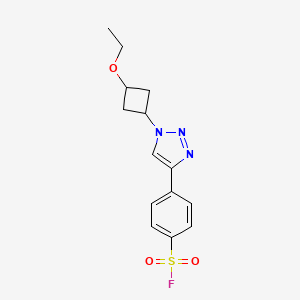 4-[1-(3-Ethoxycyclobutyl)triazol-4-yl]benzenesulfonyl fluoride