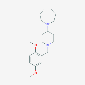 molecular formula C20H32N2O2 B249032 1-[1-(2,5-Dimethoxybenzyl)piperidin-4-yl]azepane 
