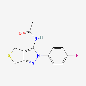 N-[2-(4-fluorophenyl)-4,6-dihydrothieno[3,4-c]pyrazol-3-yl]acetamide
