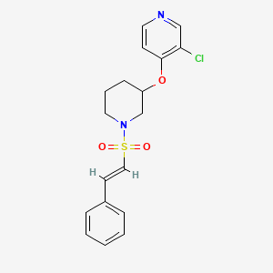 (E)-3-chloro-4-((1-(styrylsulfonyl)piperidin-3-yl)oxy)pyridine