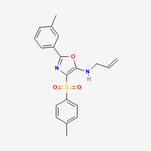 molecular formula C20H20N2O3S B2490327 N-allyl-2-(m-tolyl)-4-tosyloxazol-5-amine CAS No. 862741-63-7