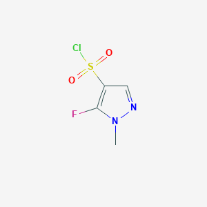 molecular formula C4H4ClFN2O2S B2490346 5-Fluoro-1-methylpyrazole-4-sulfonyl chloride CAS No. 1889401-88-0