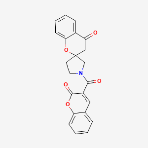 1'-(2-oxo-2H-chromene-3-carbonyl)spiro[chroman-2,3'-pyrrolidin]-4-one