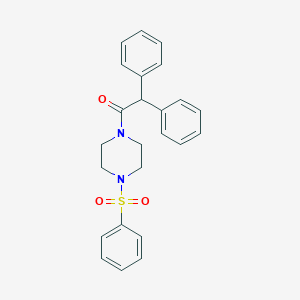 molecular formula C24H24N2O3S B249036 1-(Diphenylacetyl)-4-(phenylsulfonyl)piperazine 