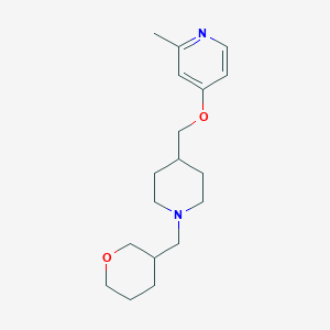 2-Methyl-4-({1-[(oxan-3-yl)methyl]piperidin-4-yl}methoxy)pyridine