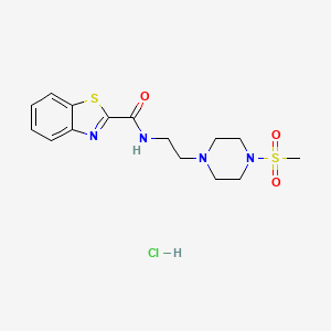 N-(2-(4-(methylsulfonyl)piperazin-1-yl)ethyl)benzo[d]thiazole-2-carboxamide hydrochloride