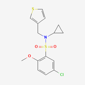 5-chloro-N-cyclopropyl-2-methoxy-N-(thiophen-3-ylmethyl)benzenesulfonamide
