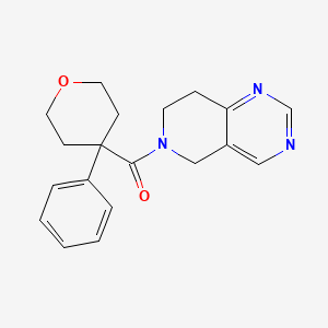 6-(4-phenyloxane-4-carbonyl)-5H,6H,7H,8H-pyrido[4,3-d]pyrimidine