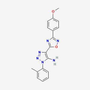 4-[3-(4-methoxyphenyl)-1,2,4-oxadiazol-5-yl]-1-(2-methylphenyl)-1H-1,2,3-triazol-5-amine