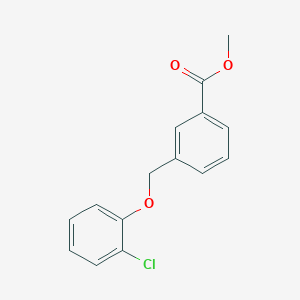 molecular formula C15H13ClO3 B2490391 Methyl 3-[(2-chlorophenoxy)methyl]benzoate CAS No. 834913-10-9