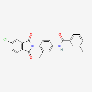 molecular formula C23H17ClN2O3 B2490408 N-[4-(5-chloro-1,3-dioxoisoindol-2-yl)-3-methylphenyl]-3-methylbenzamide CAS No. 446858-41-9