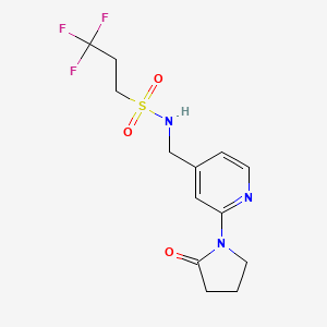 3,3,3-trifluoro-N-((2-(2-oxopyrrolidin-1-yl)pyridin-4-yl)methyl)propane-1-sulfonamide