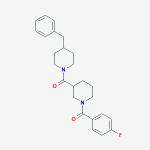 molecular formula C25H29FN2O2 B249041 3-[(4-Benzyl-1-piperidinyl)carbonyl]-1-(4-fluorobenzoyl)piperidine 