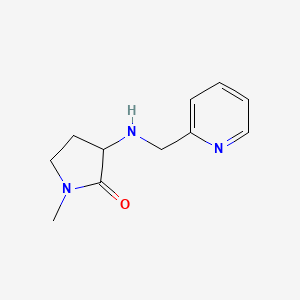 molecular formula C11H15N3O B2490410 1-Methyl-3-((pyridin-2-ylmethyl)amino)pyrrolidin-2-one CAS No. 1343943-45-2