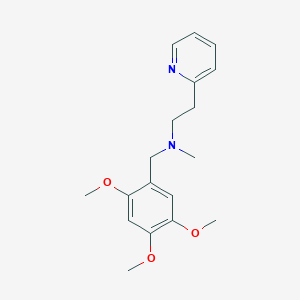 molecular formula C18H24N2O3 B249042 N-methyl-N-(2-pyridin-2-ylethyl)-N-(2,4,5-trimethoxybenzyl)amine 
