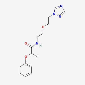 2-phenoxy-N-{2-[2-(1H-1,2,4-triazol-1-yl)ethoxy]ethyl}propanamide