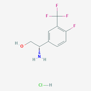 (S)-2-Amino-2-(4-fluoro-3-(trifluoromethyl)phenyl)ethanol hydrochloride