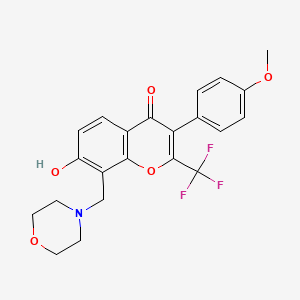 7-Hydroxy-3-(4-methoxyphenyl)-8-(morpholin-4-ylmethyl)-2-(trifluoromethyl)chromen-4-one