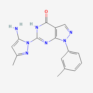 6-(5-amino-3-methyl-1H-pyrazol-1-yl)-1-(m-tolyl)-1H-pyrazolo[3,4-d]pyrimidin-4(5H)-one