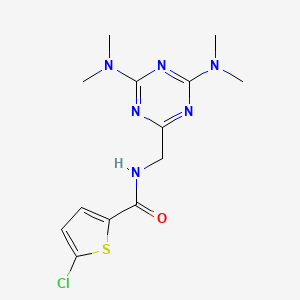 N-((4,6-bis(dimethylamino)-1,3,5-triazin-2-yl)methyl)-5-chlorothiophene-2-carboxamide