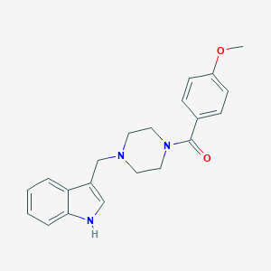 molecular formula C21H23N3O2 B249045 3-{[4-(4-methoxybenzoyl)-1-piperazinyl]methyl}-1H-indole 