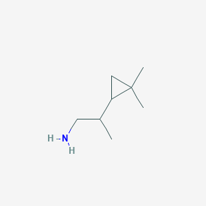 molecular formula C8H17N B2490452 2-(2,2-Dimethylcyclopropyl)propan-1-amine CAS No. 1524202-77-4
