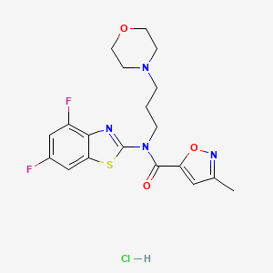 N-(4,6-DIFLUORO-1,3-BENZOTHIAZOL-2-YL)-3-METHYL-N-[3-(MORPHOLIN-4-YL)PROPYL]-1,2-OXAZOLE-5-CARBOXAMIDE HYDROCHLORIDE