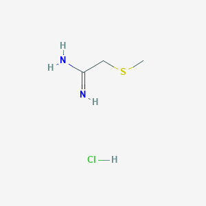 molecular formula C3H9ClN2S B2490456 2-(Methylsulfanyl)ethanimidamide hydrochloride CAS No. 105324-22-9