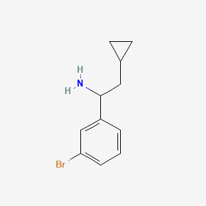 molecular formula C11H14BrN B2490460 1-(3-Bromophenyl)-2-cyclopropylethanamine CAS No. 1270472-69-9