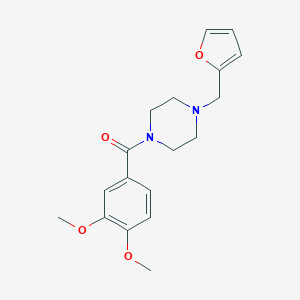 molecular formula C18H22N2O4 B249047 1-(3,4-Dimethoxybenzoyl)-4-(2-furylmethyl)piperazine 