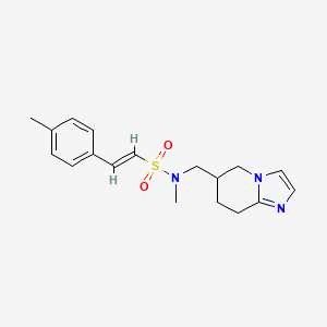 (E)-N-Methyl-2-(4-methylphenyl)-N-(5,6,7,8-tetrahydroimidazo[1,2-a]pyridin-6-ylmethyl)ethenesulfonamide