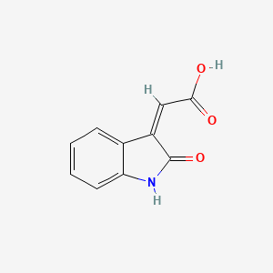 molecular formula C10H7NO3 B2490475 (Z)-2-(2-oxoindolin-3-ylidene)acetic acid CAS No. 61854-73-7