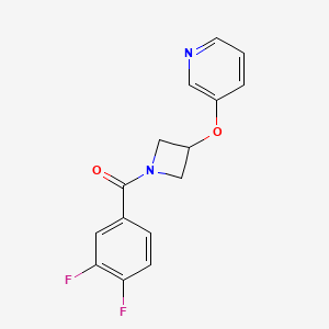 molecular formula C15H12F2N2O2 B2490478 (3,4-Difluorophenyl)(3-(pyridin-3-yloxy)azetidin-1-yl)methanone CAS No. 1903751-90-5