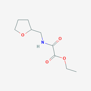 molecular formula C9H15NO4 B2490482 Ethyl oxo[(tetrahydro-2-furanylmethyl)amino]acetate CAS No. 349119-50-2