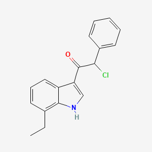 molecular formula C18H16ClNO B2490487 2-氯-1-(7-乙基-1H-吲哚-3-基)-2-苯基乙酮 CAS No. 743441-97-6